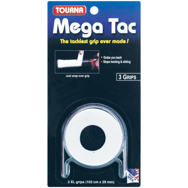 Quấn cán Made in Usa -TOURNA MEGA TAC X3 White - Quấn cán cuộn 3 trắng (MT-W)