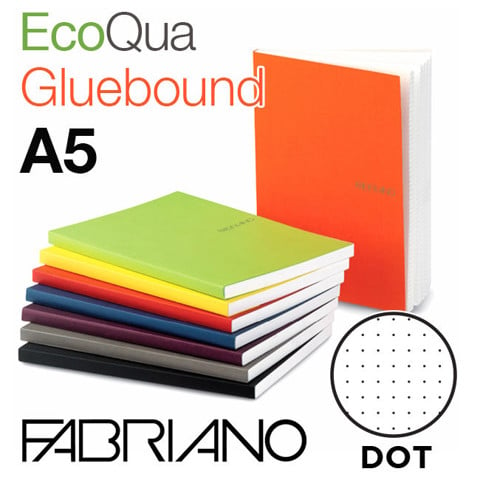 Sổ Fabriano EcoQua, khổ 15 x 21cm, gáy keo, giấy dot-grid