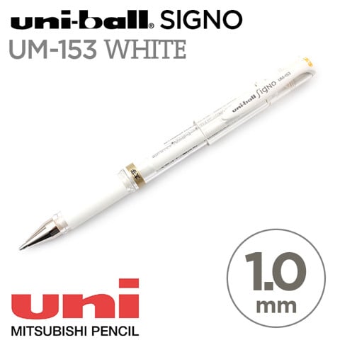 Bút gel trắng Uni-ball Signo Broad UM-153