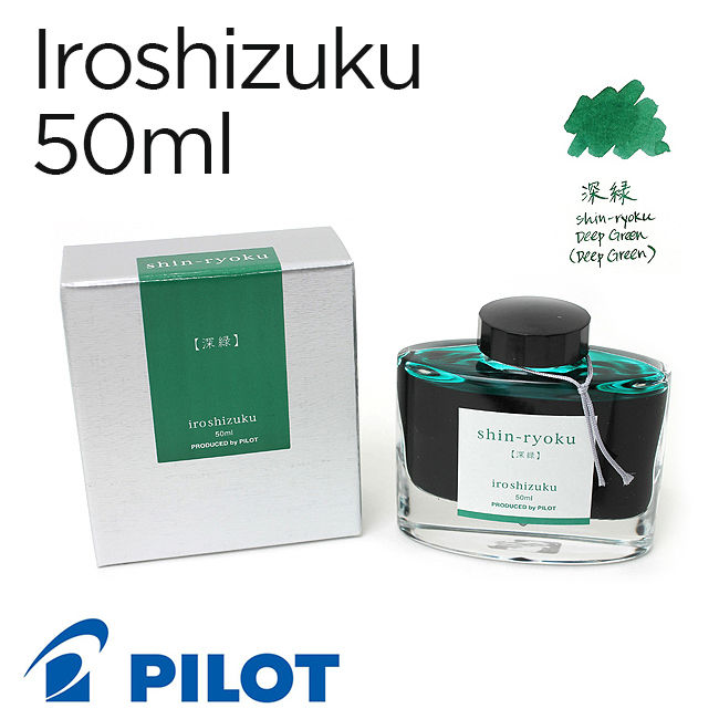 Pilot Iroshizuku inkt voor vulpen, 50 ml fles, Shin-ryoku Deep Green