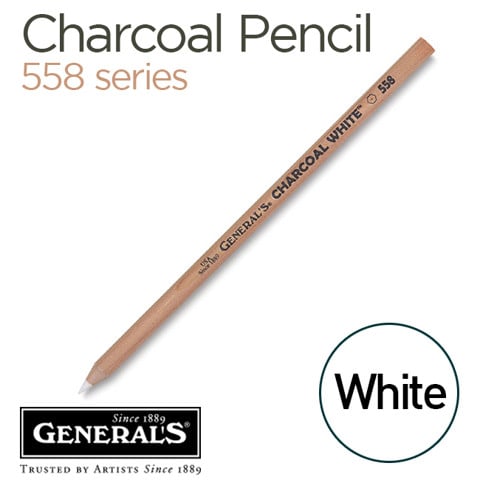 Chì charcoal trắng General's 558 series