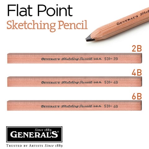 Bút chì thân dẹp General’s Premium Flat Sketching