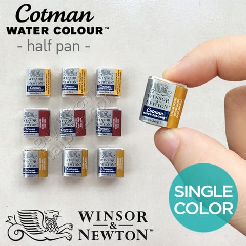 Màu nước Winsor & Newton Cotman, thẻ lẻ half pan