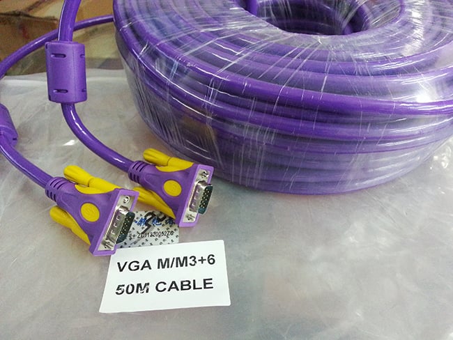 Cáp VGA B-GO 50M 3+6 có chống nhiễu, chất lượng tốt