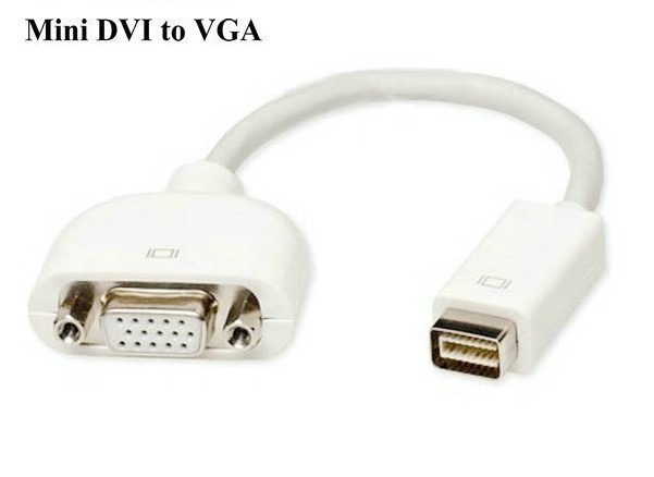 Đầu chuyển đổi Mini DVI to VGA cho Macbook Pro, Macbook Air, iMac, Mac mini...
