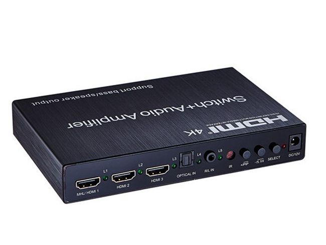  Bộ chia HDMI 3x1 Port+ Audio Amplifier, 4K x 2K B-GO 