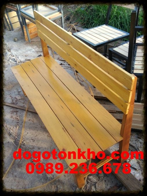 Cho thuê ghế băng gỗ thông dài 1m2