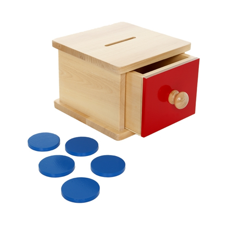 Trò chơi thả các đồng tiền vào hộp có lỗ<br> Infant Coin Box