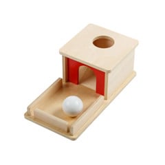 Trò chơi thả bóng vào lỗ trên khay<br> Object Permanence Box with Tray
