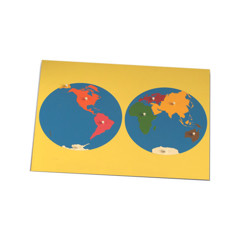 Bản đồ thế giới ghép hình các châu lục cỡ nhỏ<br>World Puzzle Map