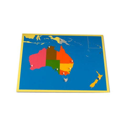 Bản đồ châu Úc không có khung<br>NEW Australia Puzzle Map With BASSWOOD FRAME