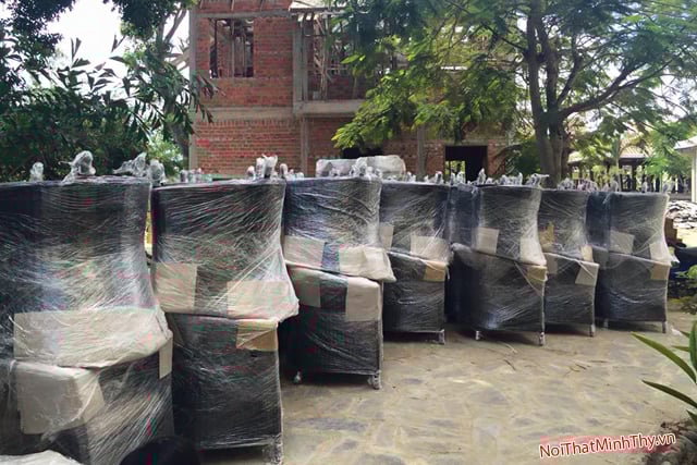 bàn ghế nhựa giả mây