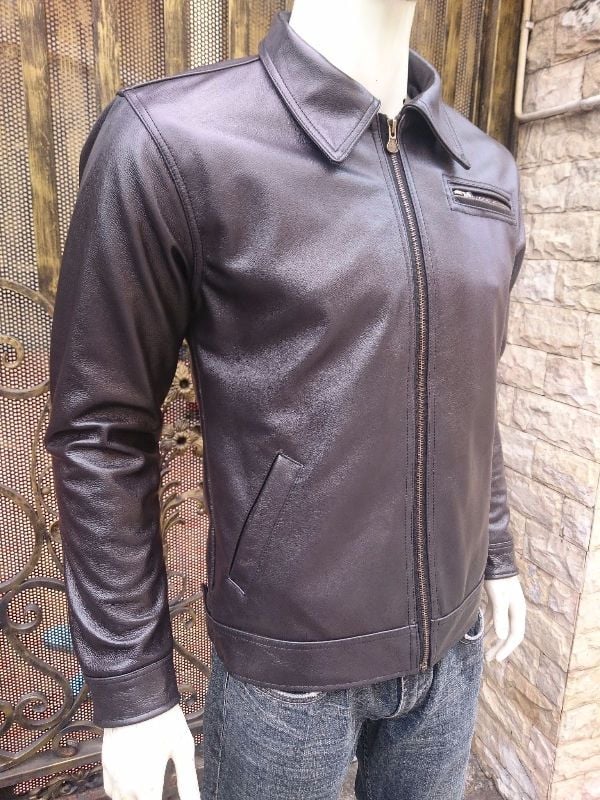 Áo Nam Da Bò Cao Cấp - Áo Da Thật - Áo Da Xịn AKD127