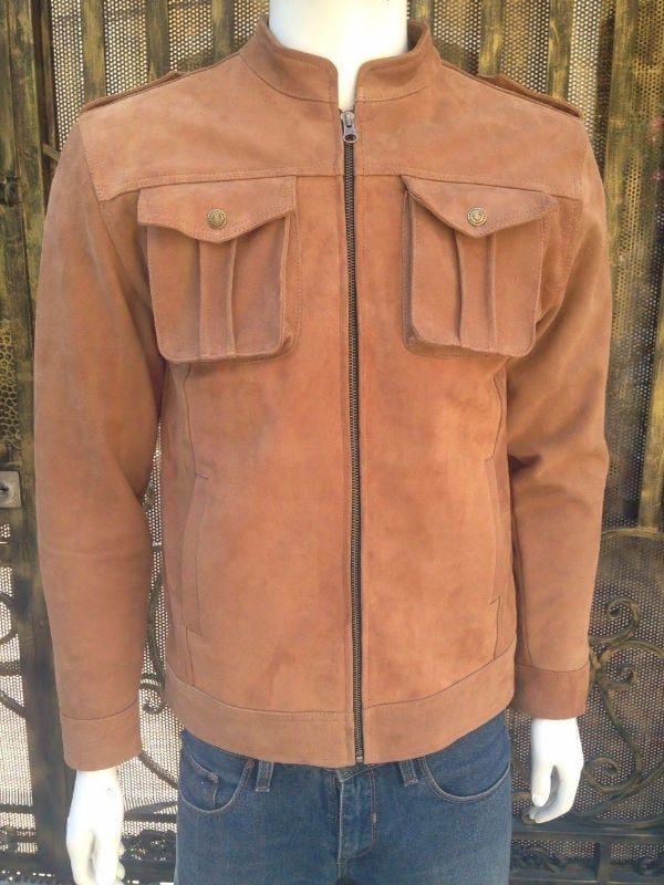 Áo nam da cừu lộn cao cấp AKD107