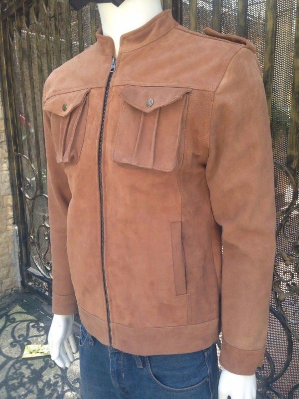 Áo nam da cừu lộn cao cấp AKD107