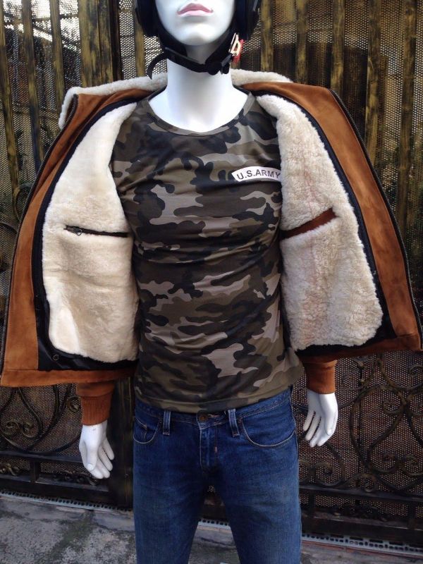 Áo nam da cừu lộn cao cấp AKD140