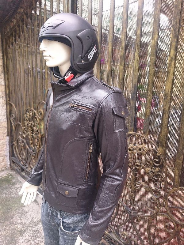 Áo Da Moto Da Bò Nam Cao Cấp AKD123