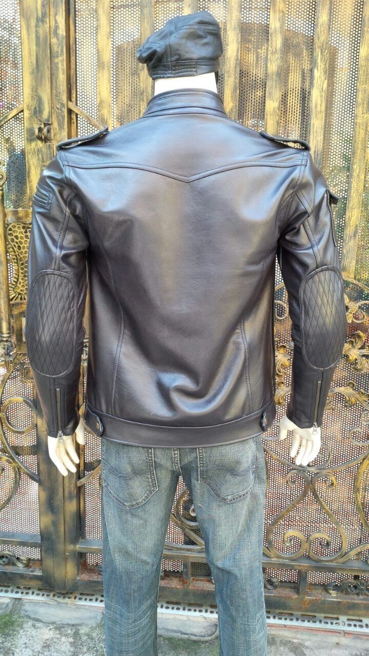 Áo da bò nam cao cấp AKD131