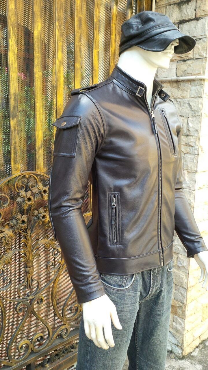 Áo da bò nam cao cấp AKD131