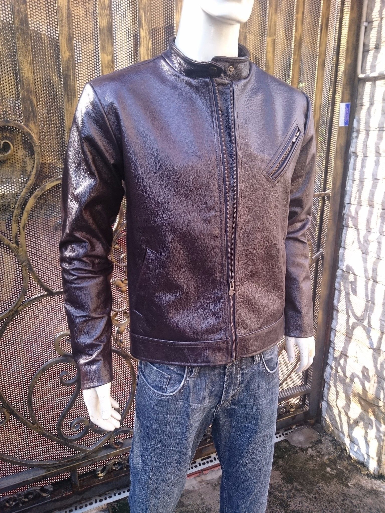 Áo Khoác Da Bò Nam Xịn AKD118