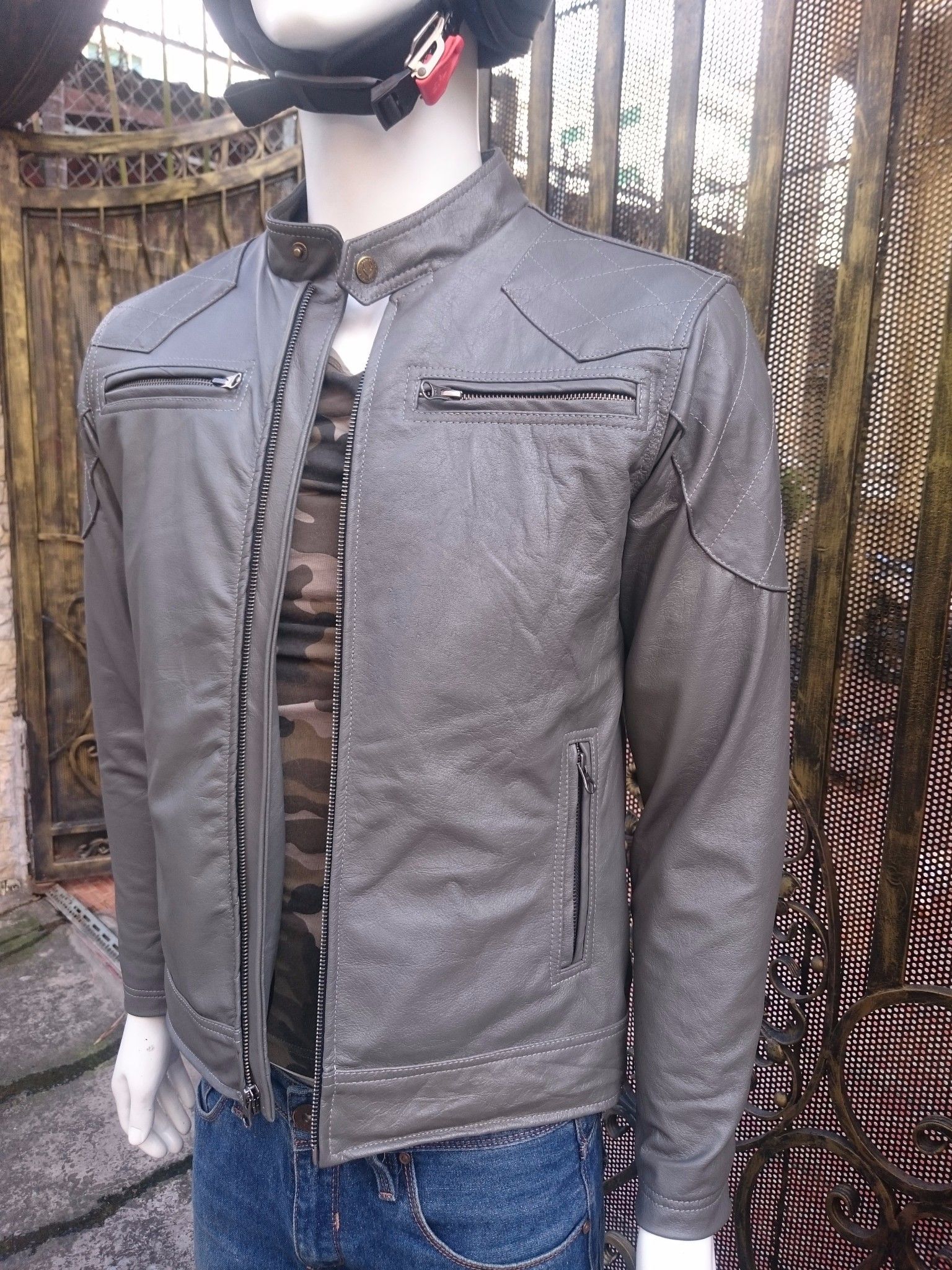 Áo Nam Da Bò Cao Cấp AKD102