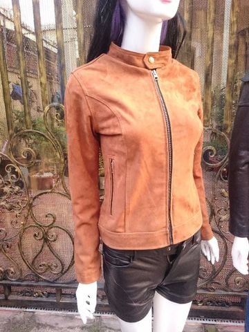 Áo nữ da cừu lộn cao cấp AKD015