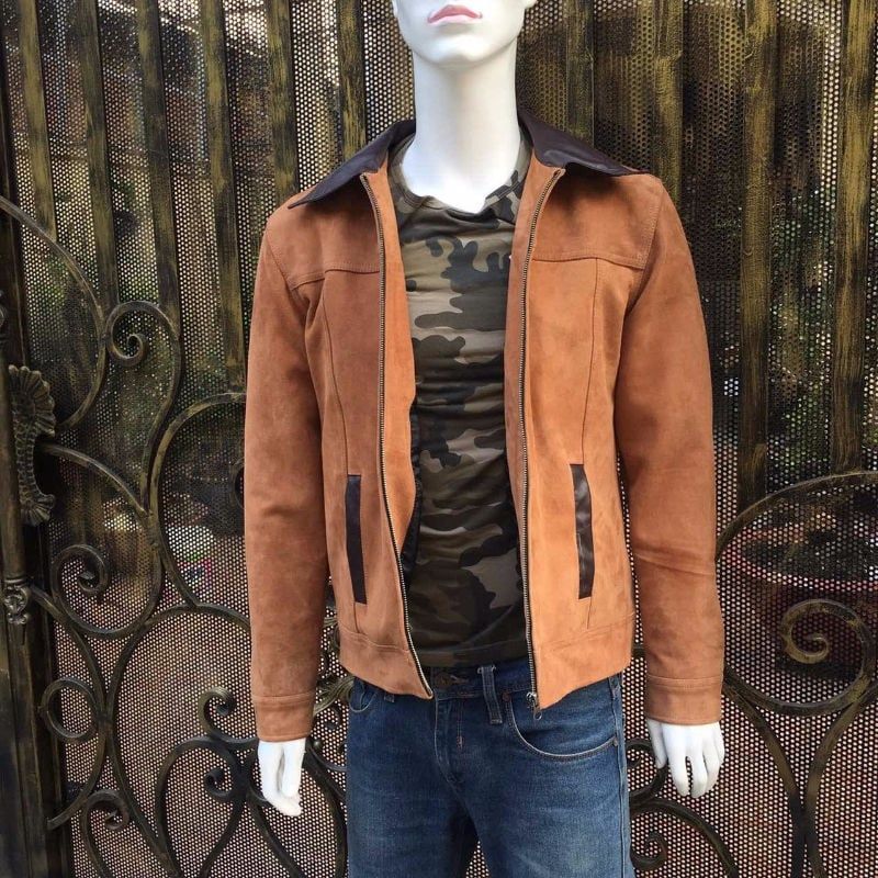 Áo nam da cừu lộn cao cấp AKD117