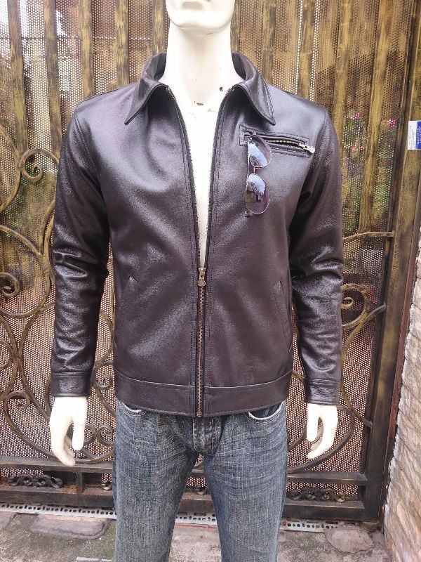 Áo Nam Da Bò Cao Cấp - Áo Da Thật - Áo Da Xịn AKD127