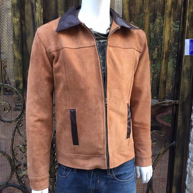 Áo nam da cừu lộn cao cấp AKD117