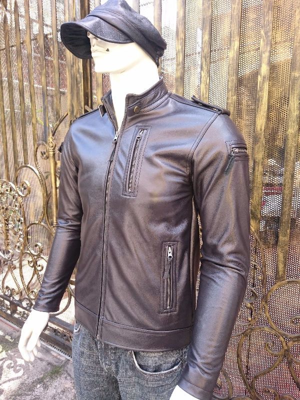 Áo da bò nam cao cấp AKD131