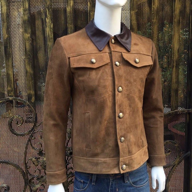 Áo nam da cừu lộn cao cấp AKD110