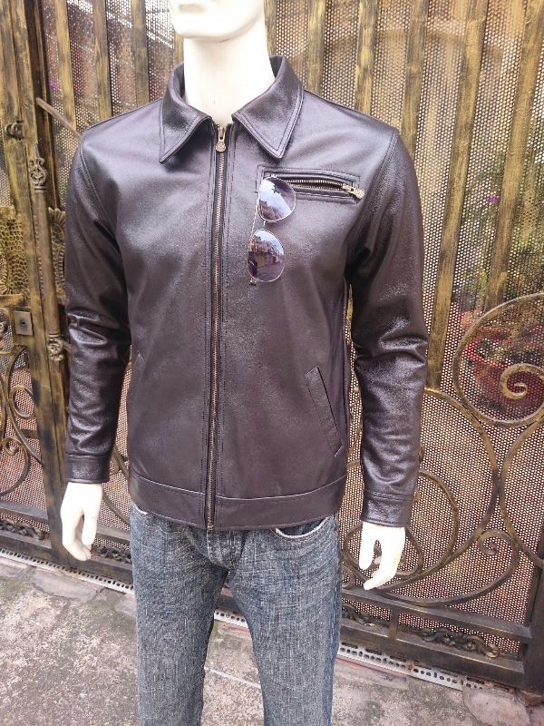 Áo Nam Da Bò Cao Cấp - Áo Da Thật - Áo Da Xịn AKD127