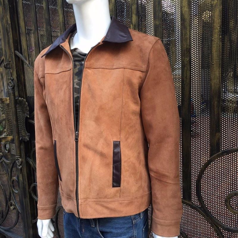 Áo nam da cừu lộn cao cấp AKD117