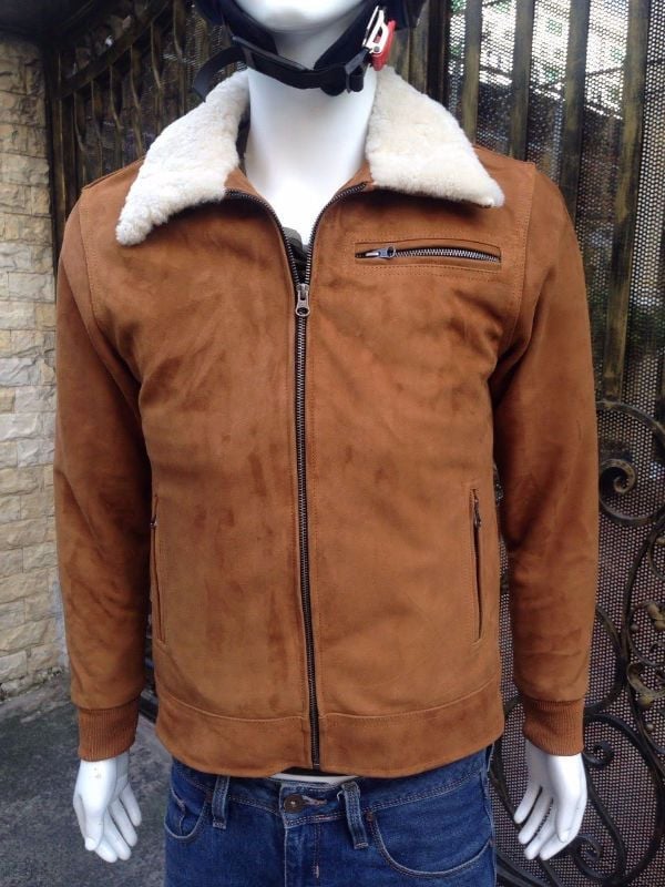 Áo nam da cừu lộn cao cấp AKD140