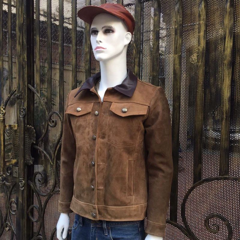 Áo nam da cừu lộn cao cấp AKD110