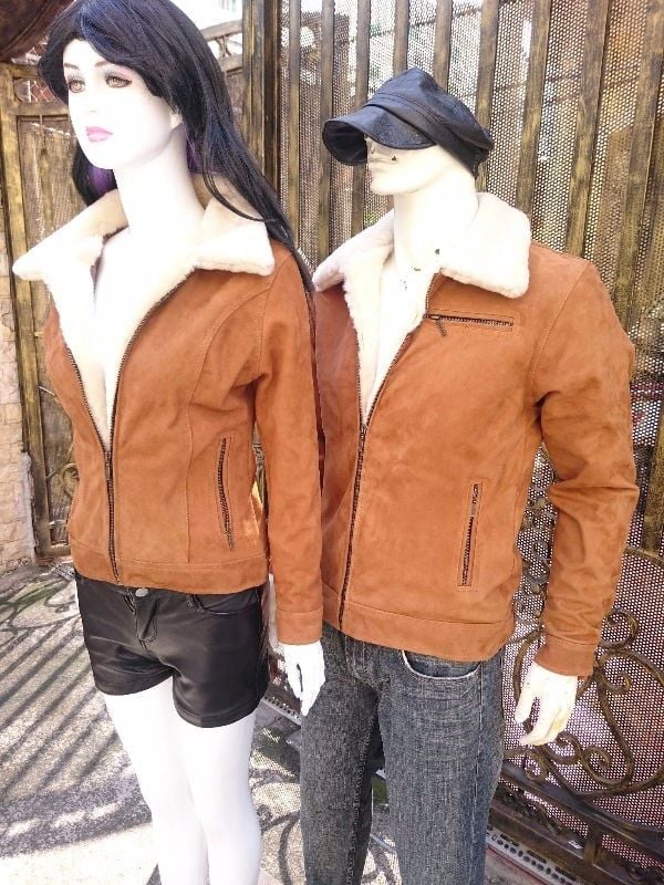 Áo nữ da cừu lộn cao cấp AKD011