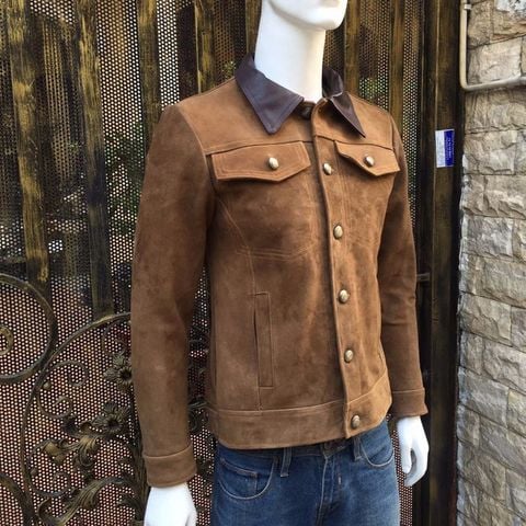 Áo nam da cừu lộn cao cấp AKD110