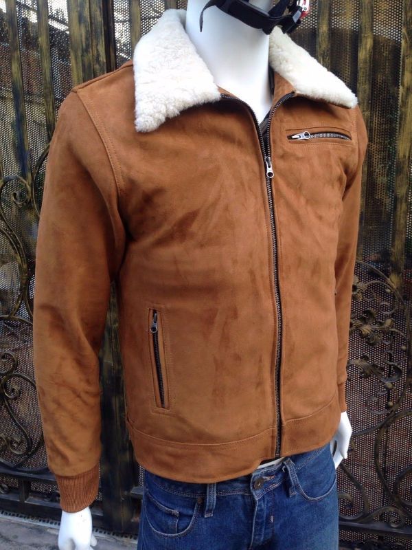 Áo nam da cừu lộn cao cấp AKD140