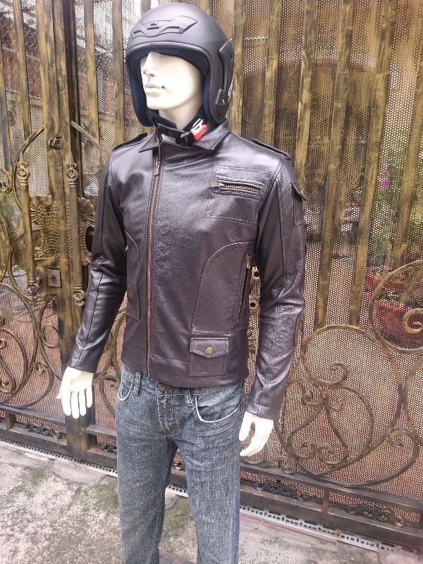 Áo Da Moto Da Bò Nam Cao Cấp AKD123