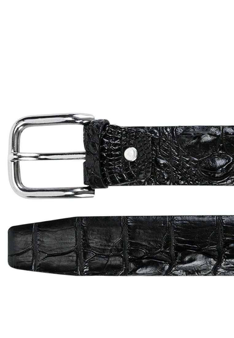 Thắt Lưng Da Cá Sấu Màu Đen TL-CS01