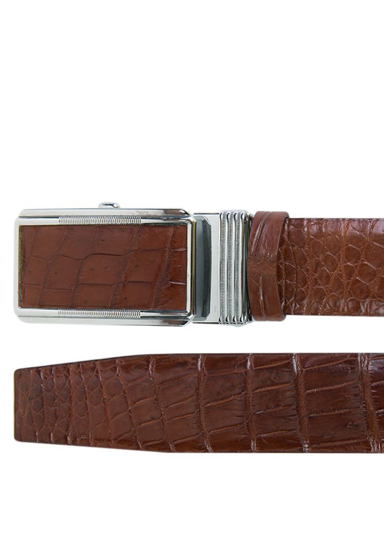 Thắt Lưng Da Cá Sấu Màu Nâu Đỏ TL-CS02