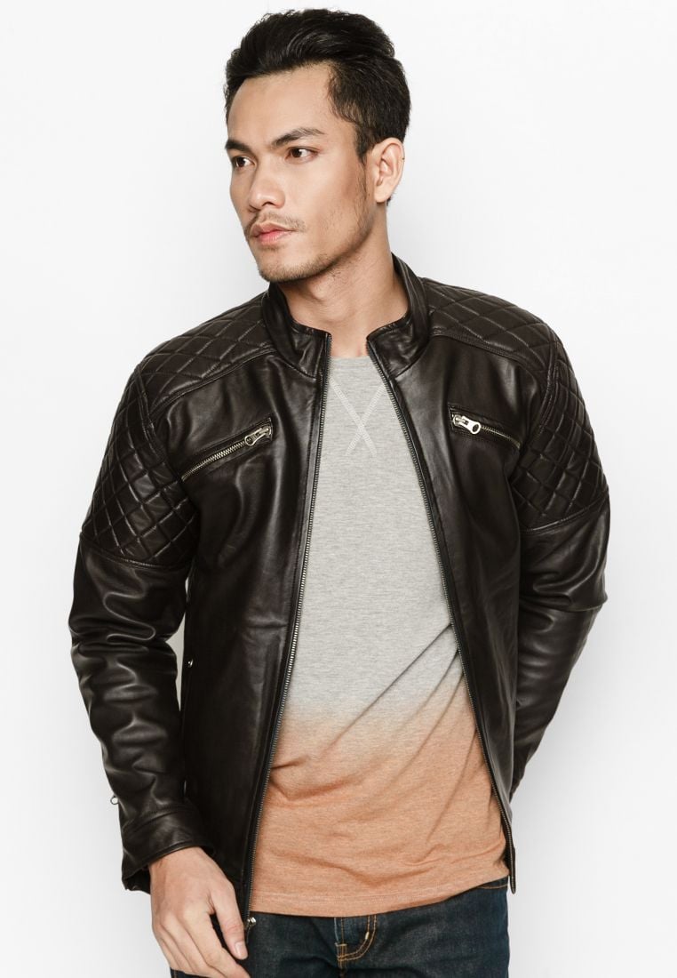 Áo Da Thật - Áo Da Nam - Da Cừu Cao Cấp AKD149