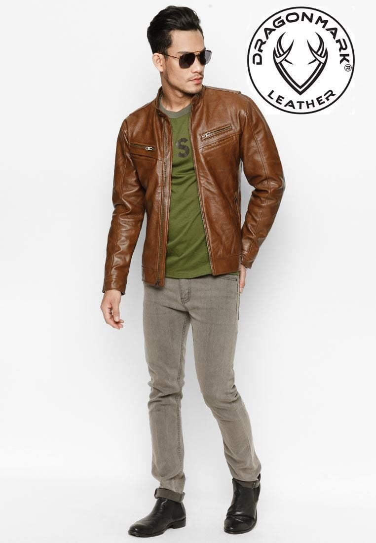 Áo Da Nam - Da Bò Thật 100% - AKD155