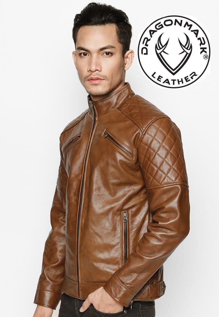 Áo Da Thật 100% - Chất Liệu Da Bò - Áo Da Nam AKD153