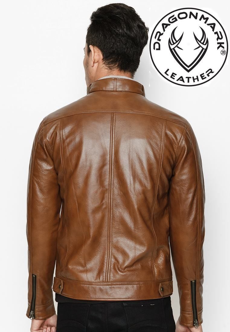 Áo Da Nam Hàng Hiệu - Áo Da Bò AKD160