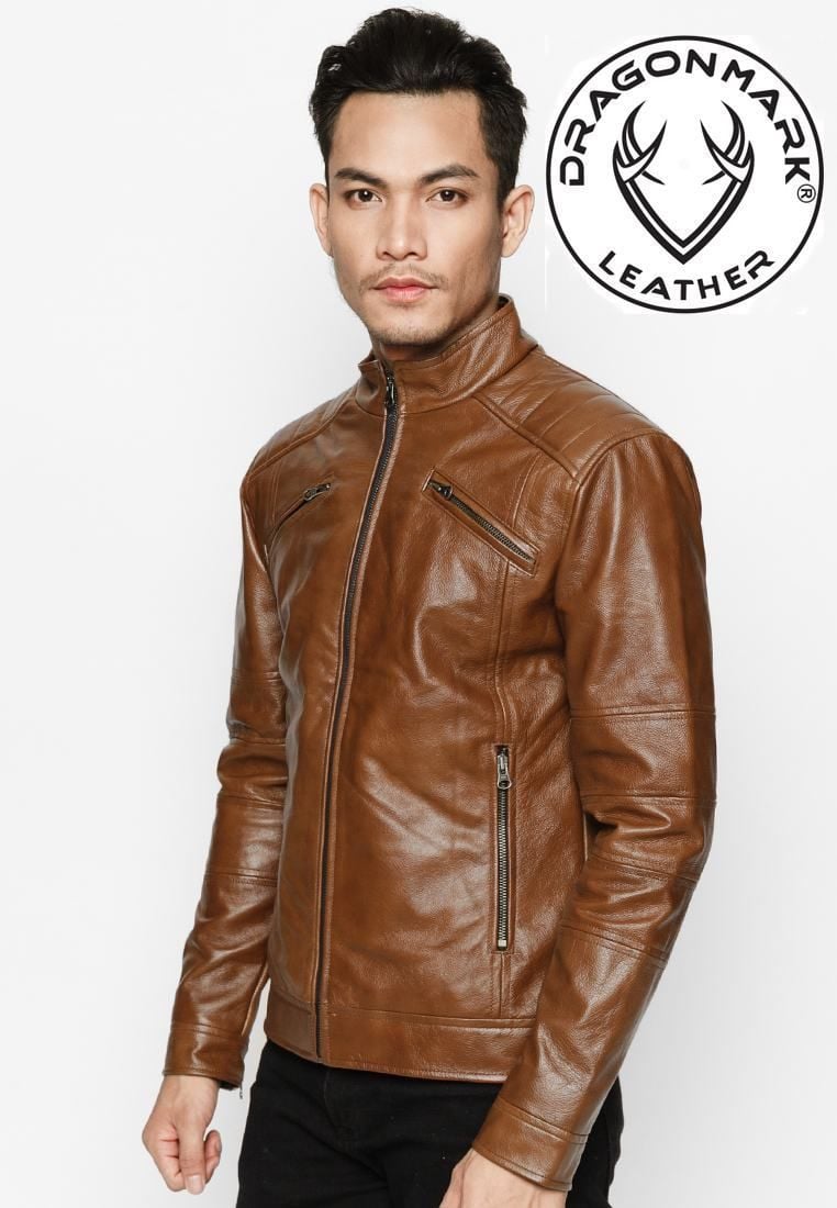 Áo Da Nam Xịn - Áo Da Bò Thật AKD159