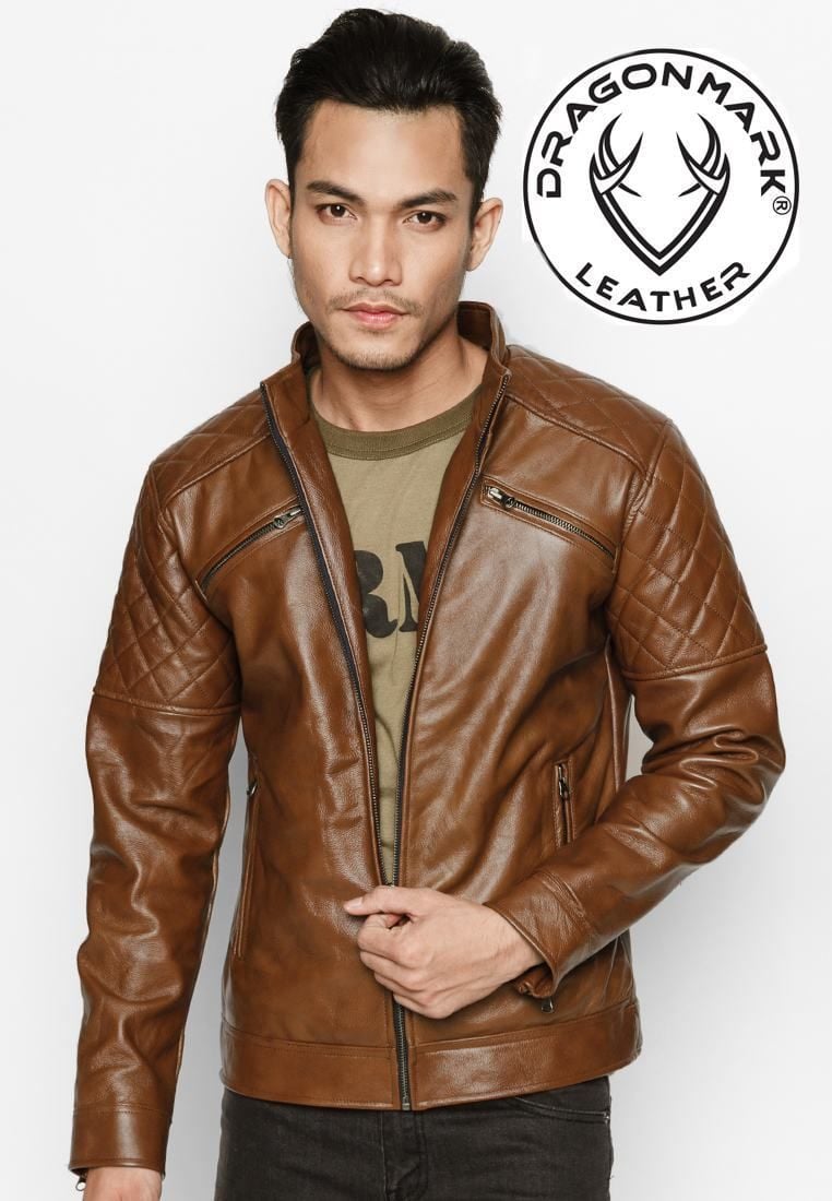 Áo Da Thật 100% - Chất Liệu Da Bò - Áo Da Nam AKD153