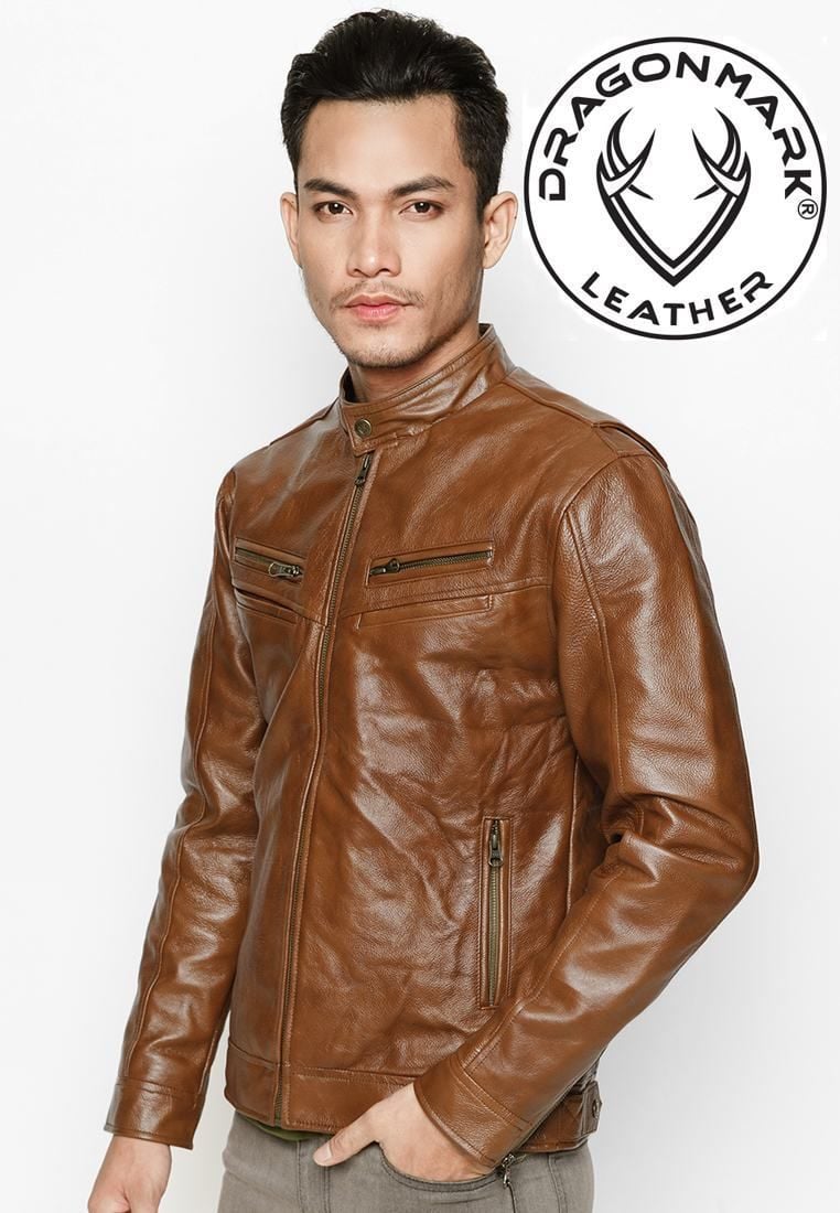 Áo Da Nam - Da Bò Thật 100% - AKD155