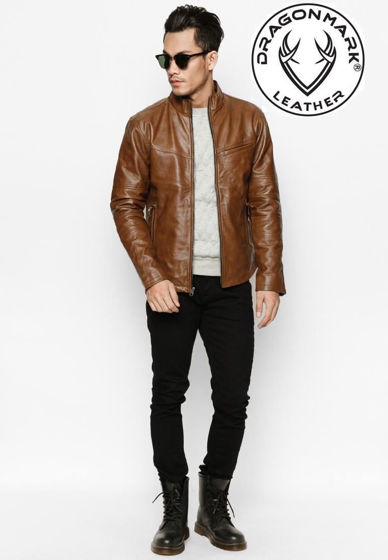 Áo Khoác Da Nam - Áo Da Bò Xịn Thật AKD156