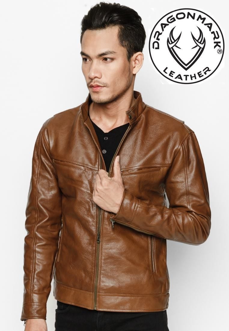 Áo Khoác Da Nam Cao Cấp - Áo Da Bò Thật AKD157